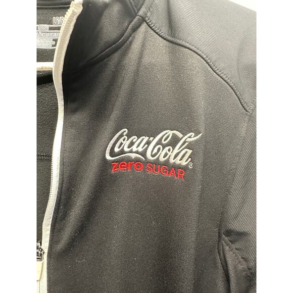 Under Armour Coke Zero Full Zip Jacket Black White Diagonal Stripes Loose fit L - Picture 5 of 10
